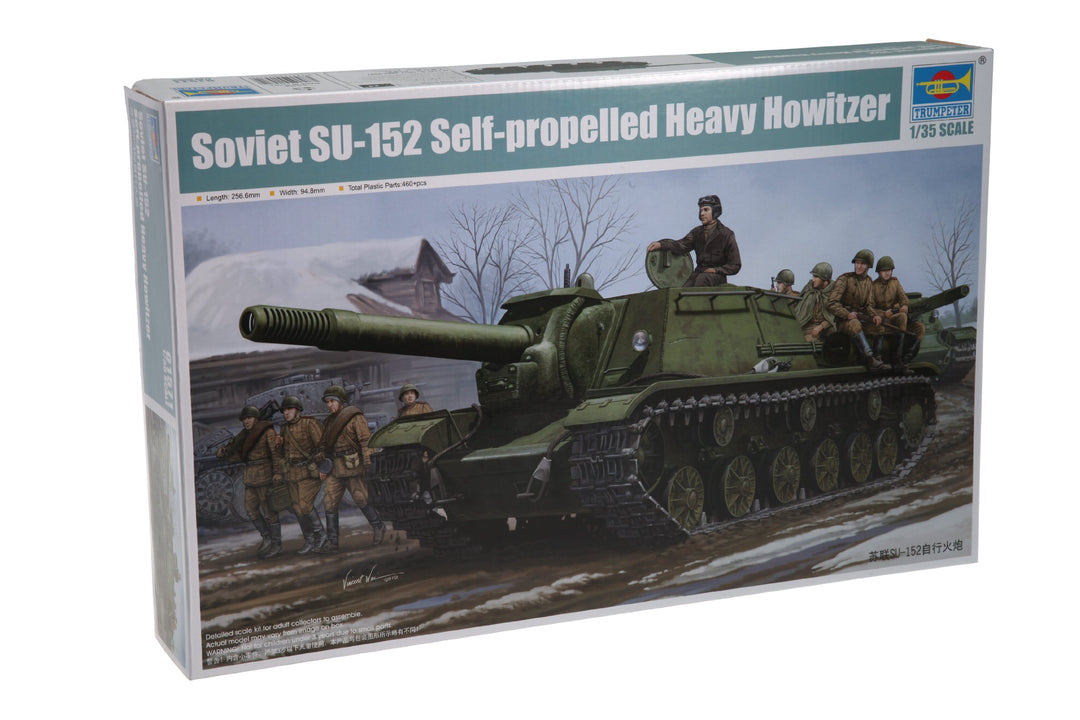 Trumpeter 01571 Modellbausatz Soviet SU-152 Self-propelled Heavy How., Mittel