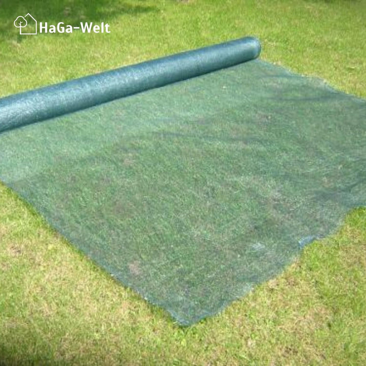 HaGa® Schattiernetz 3m x 5m mit 60% Schattierwirkung in grün - Sonnenschutzgewebe Sichtschutz für Za