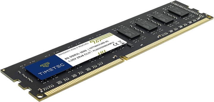 Timetec 8 GB DDR3L / DDR3L-1600 PC3L-12800 / PC3-12800 (PC3-12800U) Nicht-ECC ungepuffert 1,35 V / 1