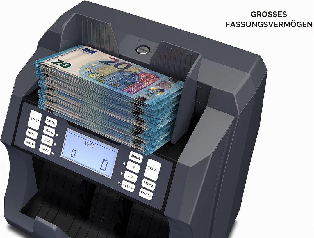 Detectalia V75 Banknotenzähler und Geldscheinprüfer für jede Währung, 27 x 21 x 24 cm Ungemischte Ba