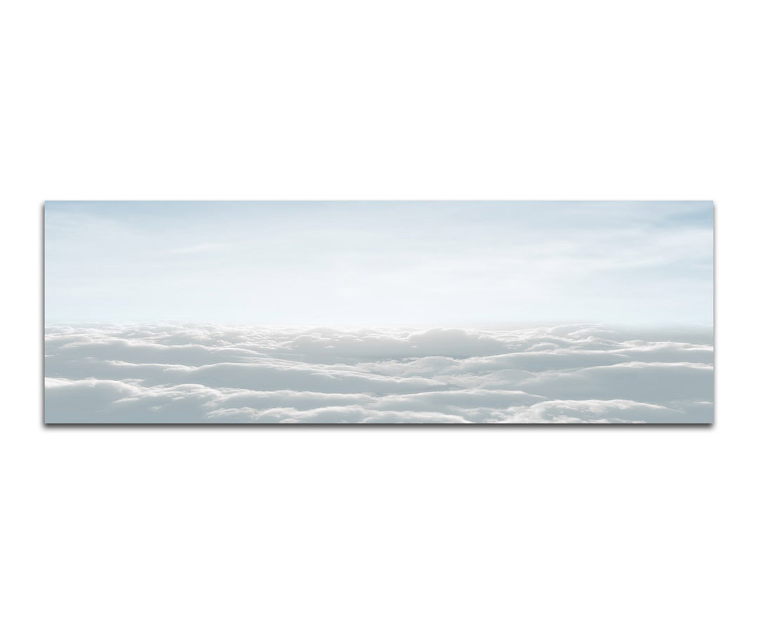 Paul Sinus Art Panoramabild auf Leinwand und Keilrahmen 120x40cm Himmel Wolken Dunst