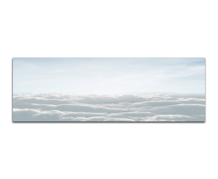 Paul Sinus Art Panoramabild auf Leinwand und Keilrahmen 120x40cm Himmel Wolken Dunst