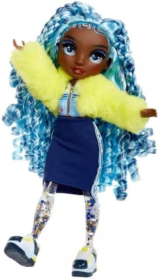 Rainbow High Sparkle and Shine - Marina (Blau) - 28 cm Modepuppe mit flüssigem Glitter in den Beinen