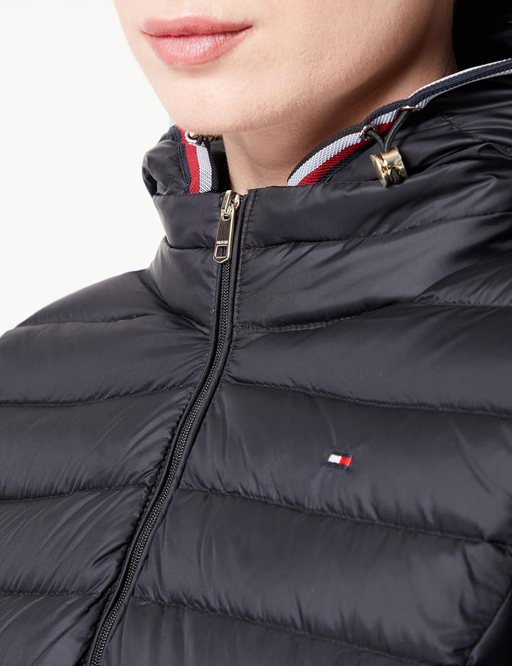 Tommy Hilfiger Damen Heritage Lw Down Jacket Daunenjacken XXS Schwarz (Black), XXS Schwarz (Black)