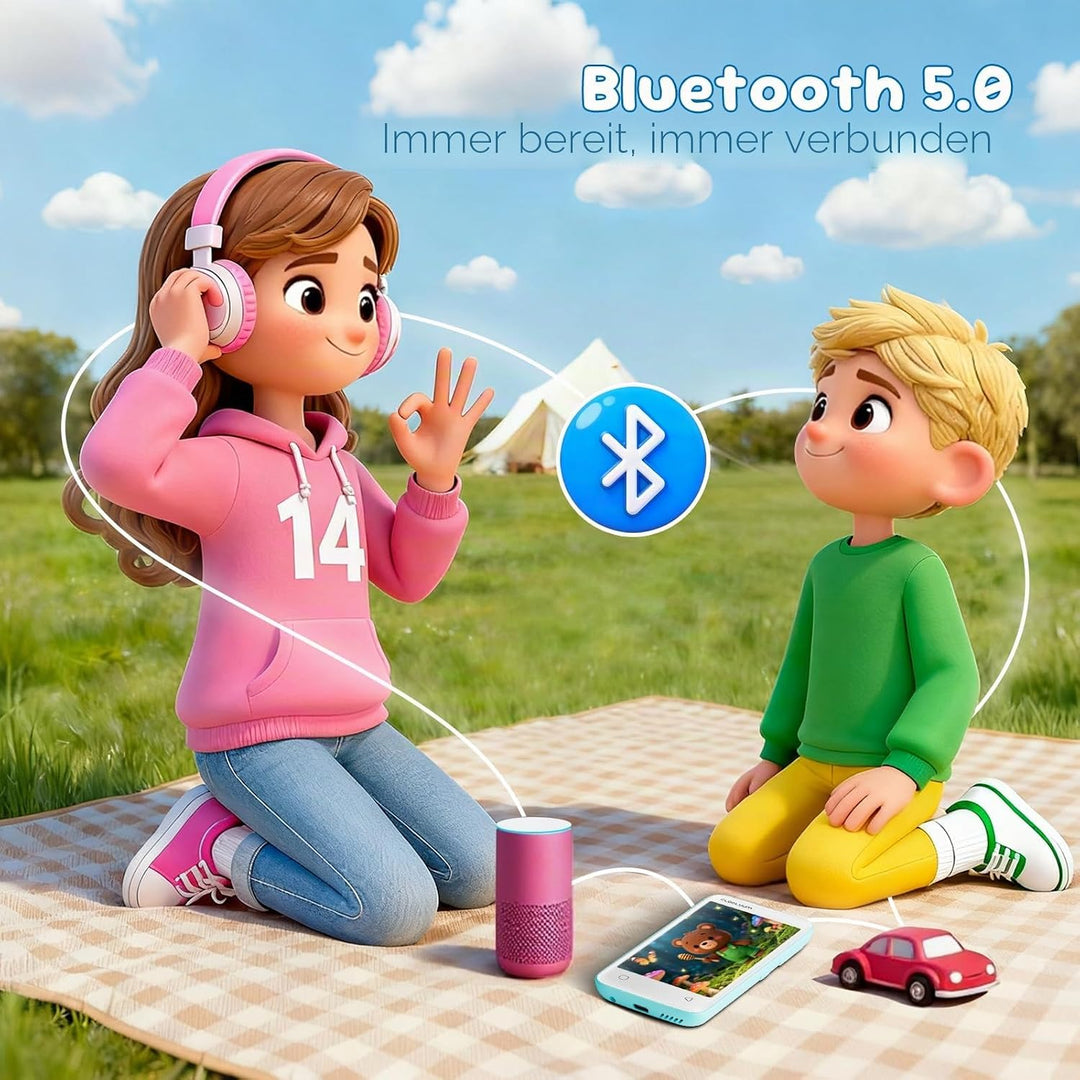 MP3-Player für Kinder, Elternkontrolle, 16 GB, Unterstützt Spotify und Audible, Bluetooth und WiFi (