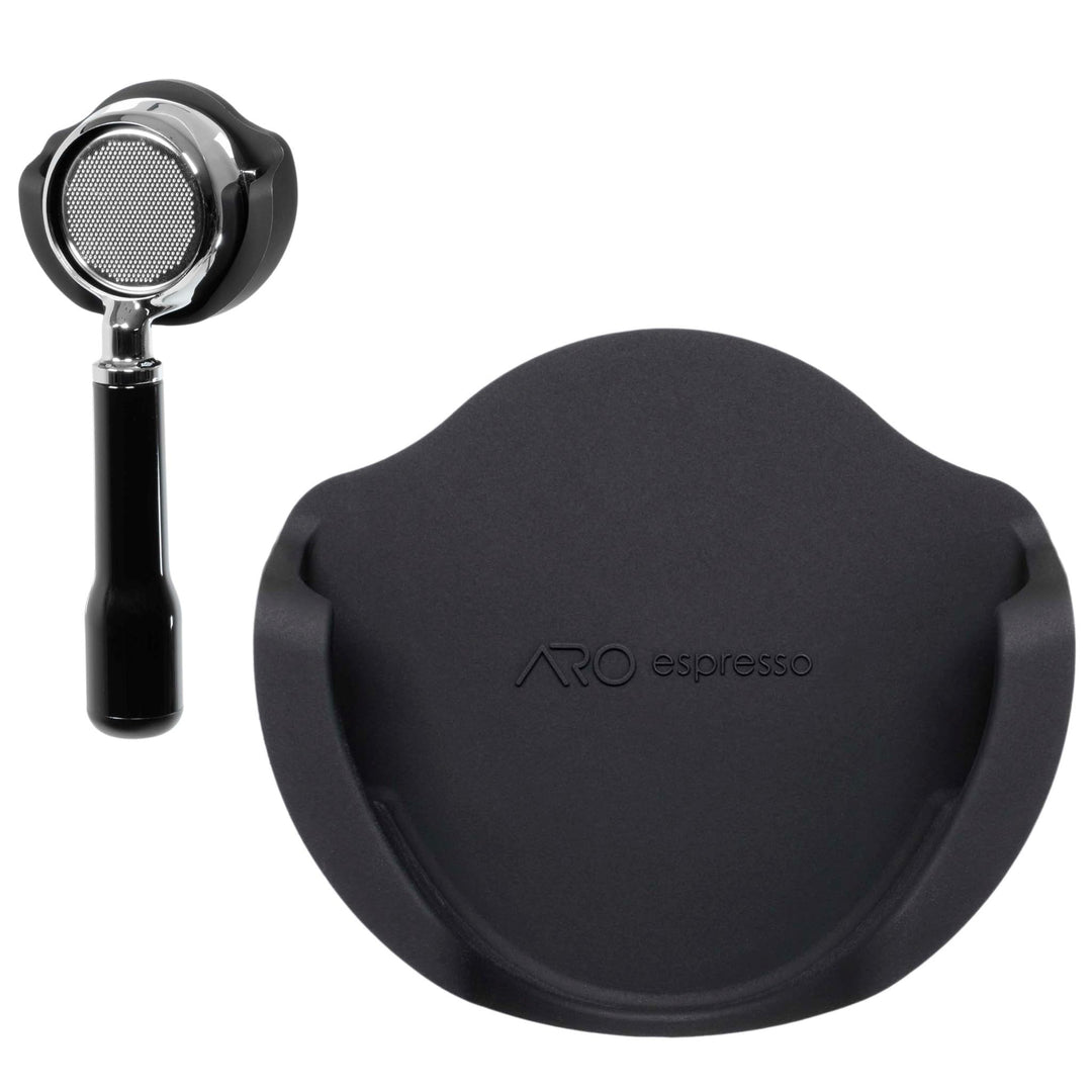ARO PortaMount Magnetische Silikon-Siebträgerhalterung (Schwarz, 58 mm) 58mm Schwarz, 58mm Schwarz