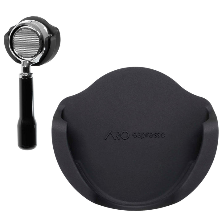 ARO PortaMount Magnetische Silikon-Siebträgerhalterung (Schwarz, 58 mm) 58mm Schwarz, 58mm Schwarz