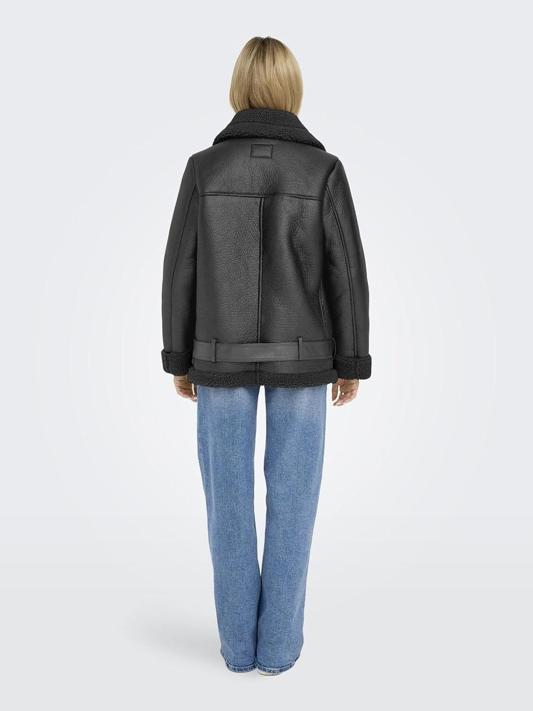 ONLY Damen Onlnewlis Faux Leather Aviator Cc OTW Jacke XS Phantom, XS Phantom