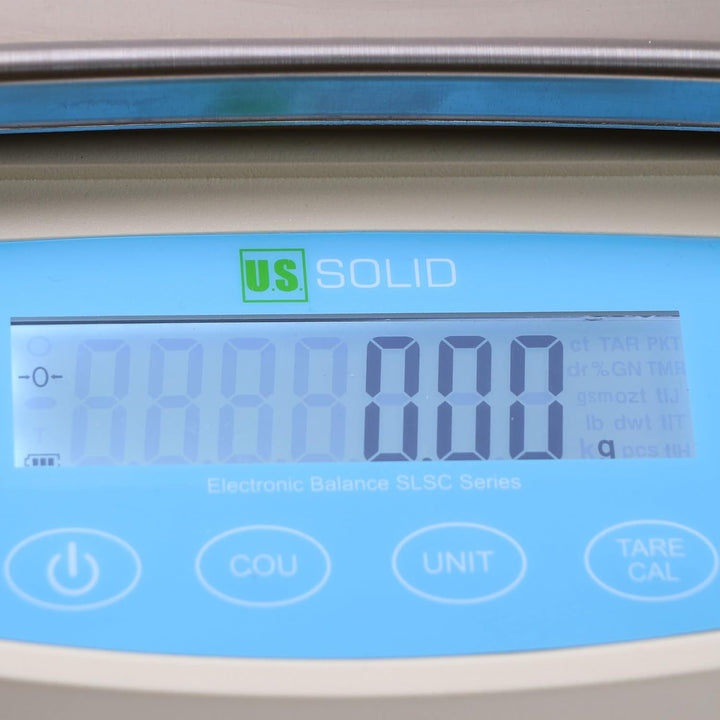 U.S. Solid Präzisionswaage Laborwaagen 3200g x 0.01g, RS232 Schnittstellen, AC100V-240V/4xDC1.5V, 32
