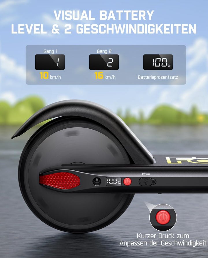 FanttikRide C9 E Scooter Kinder ab 120-160CM, Faltbar E Roller für Kinder bis 60Kg,10/16 kmph, 8 km