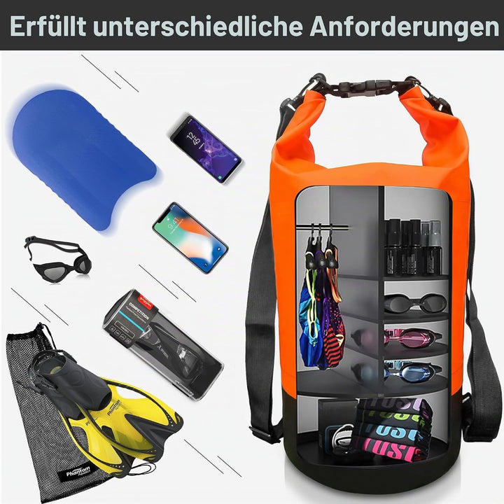 Dry Bag - 5L 10L 20L 30L Waterproof trockener Beutel/Sack wasserdichte Tasche mit Langem justierbare
