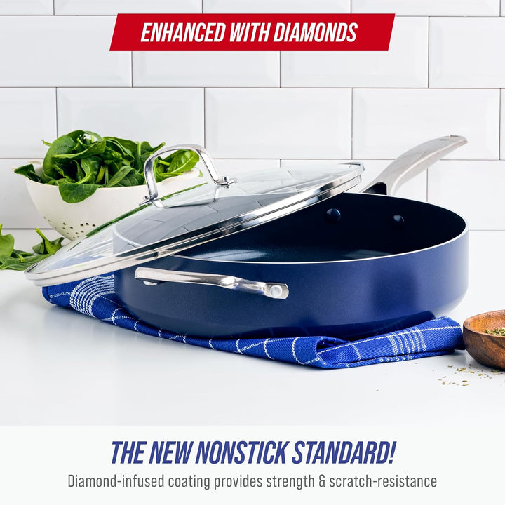 Blue Diamond 5QT Sautepan blau, 5QT Sautepan