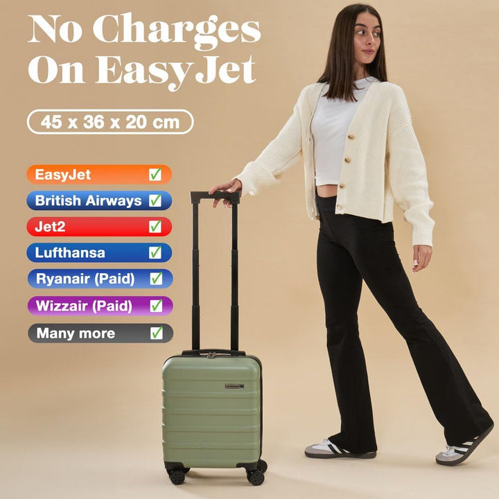 Cabin Max Anode 30L 45x36x20 cm Handgepäck Koffer – leicht, Hartschale, 4 Räder, Leichtes Handgepäck