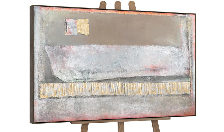 YS-Art Luxus Abstrakt Acryl Gemälde auf Leinwand Accent handgemalt Wandbilder Wohnzimmer modern Wohn