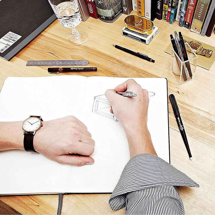 rOtring 800 Druckbleistift mit Einzug | 0,5 mm | Silber Silber 0,5mm Druckbleistift Single, Silber 0