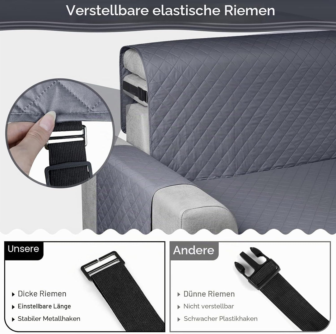 TAOCOCO Chaiselongue Sofabezug L Form, Wasserdichter Stretch Sofa überzug, Sofaschoner rutschfest, M