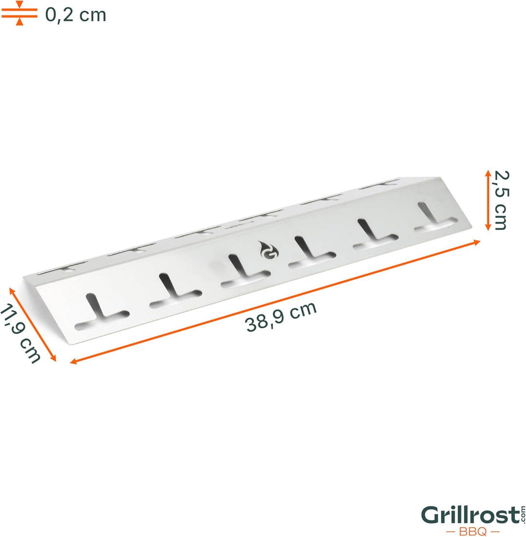 Grillrost.com Das Original Edelstahl Brennerabdeckung für Campingaz Classic 3 & 4, Woody, Master Cla