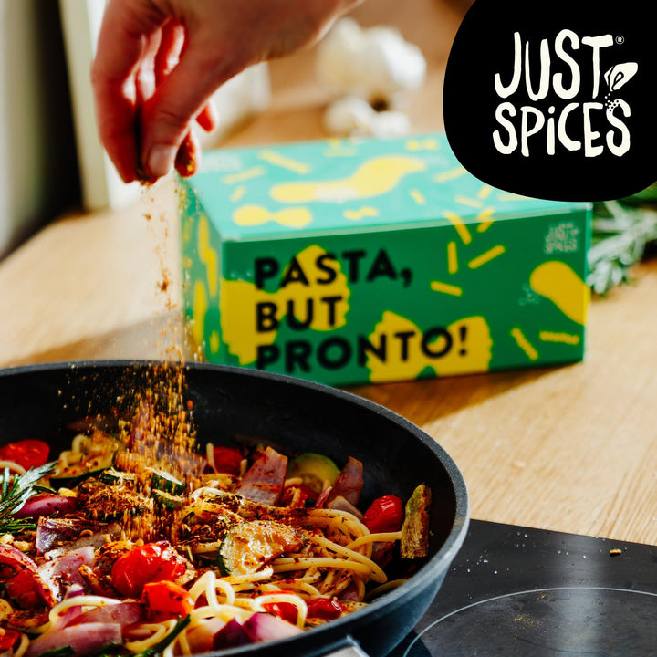 Just Spices Pasta Gewürzbox I 6 Gewürzmixe für Pasta, Sossen & italienische Klassiker I In Geschenkb