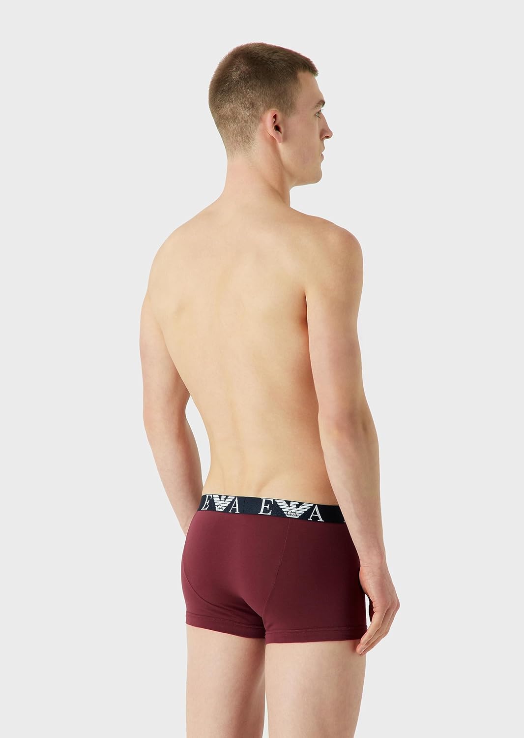 Emporio Armani Herren Trunks (3er Pack) M White/Marine/Burgundy, M White/Marine/Burgundy