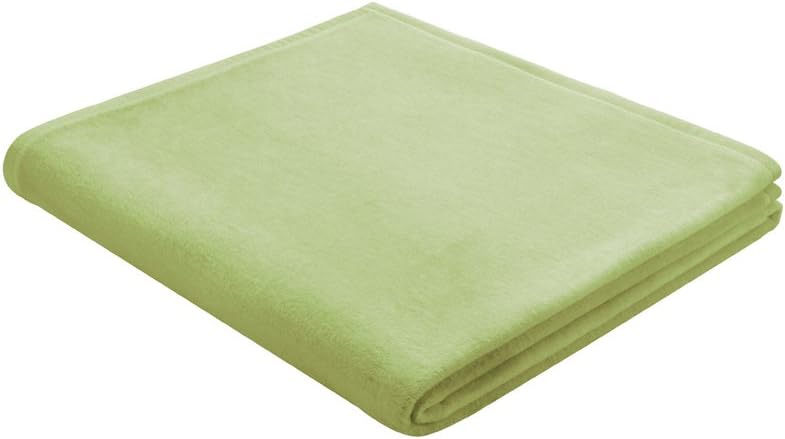 Biederlack Wohn- und Kuscheldecke, 100 % Baumwolle, Samtband-Einfassung, 150 x 200 cm, Gelb, Cotton
