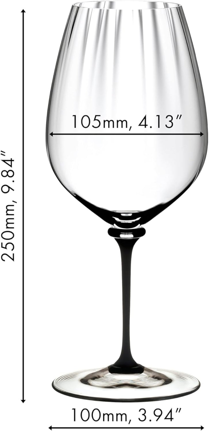 Riedel 4884/0 D Fatto A Mano Performance Cabernet Weinglas, 822 ml, transparent Cabernet – schwarzer