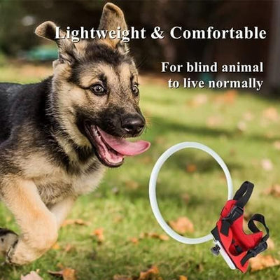 Zerodis Blind Pet Anti-Kollisionsring, Pet Anti-Kollisionsring Verstellbarer Pet Safe Halo-Gurt für