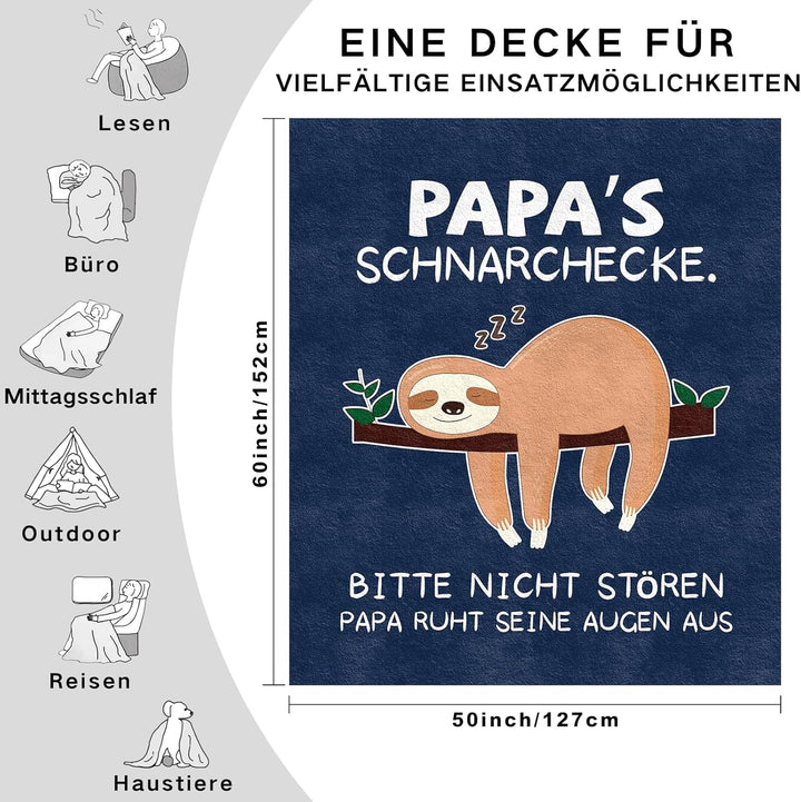 Papa Geschenk 1.3 * 1.5 M Decke Dunkelblau-papa, Dunkelblau-papa