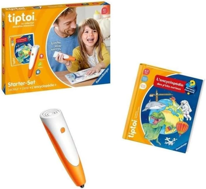 Ravensburger - tiptoi® – Starter Set – Leser + Buch Die Enzyklopädie der neugierigen P'tits curieux