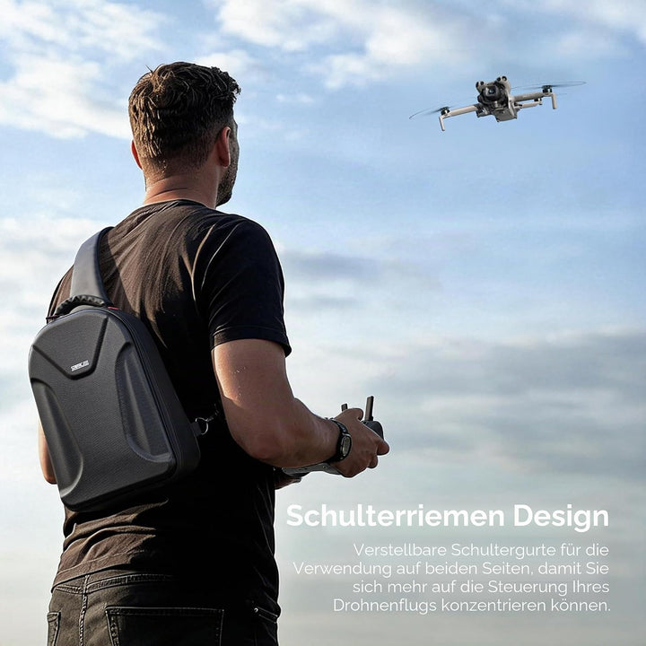 STARTRC Tasche für DJI Mini 5 Pro, Wasserdichter Hartschalen-Rucksack mit Mini 5/4/3pro Drohne, RC 2
