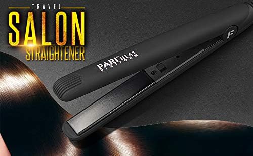 FARI Reisen Mini Haar Haarglätter, Keramik Turmalin Haar Glätteisen Mit Reisetasche, Automatischen U
