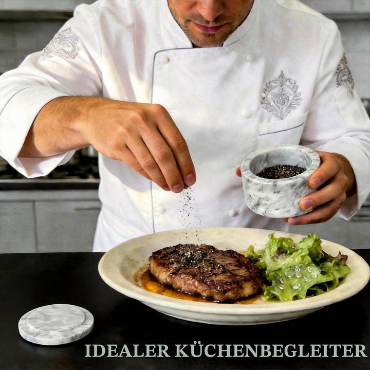 WORHE Marmor-Vorratsdose mit Deckel, Salzstreuer, Kaffeedose, Zuckerstreuer, Honigspender, Geeignet