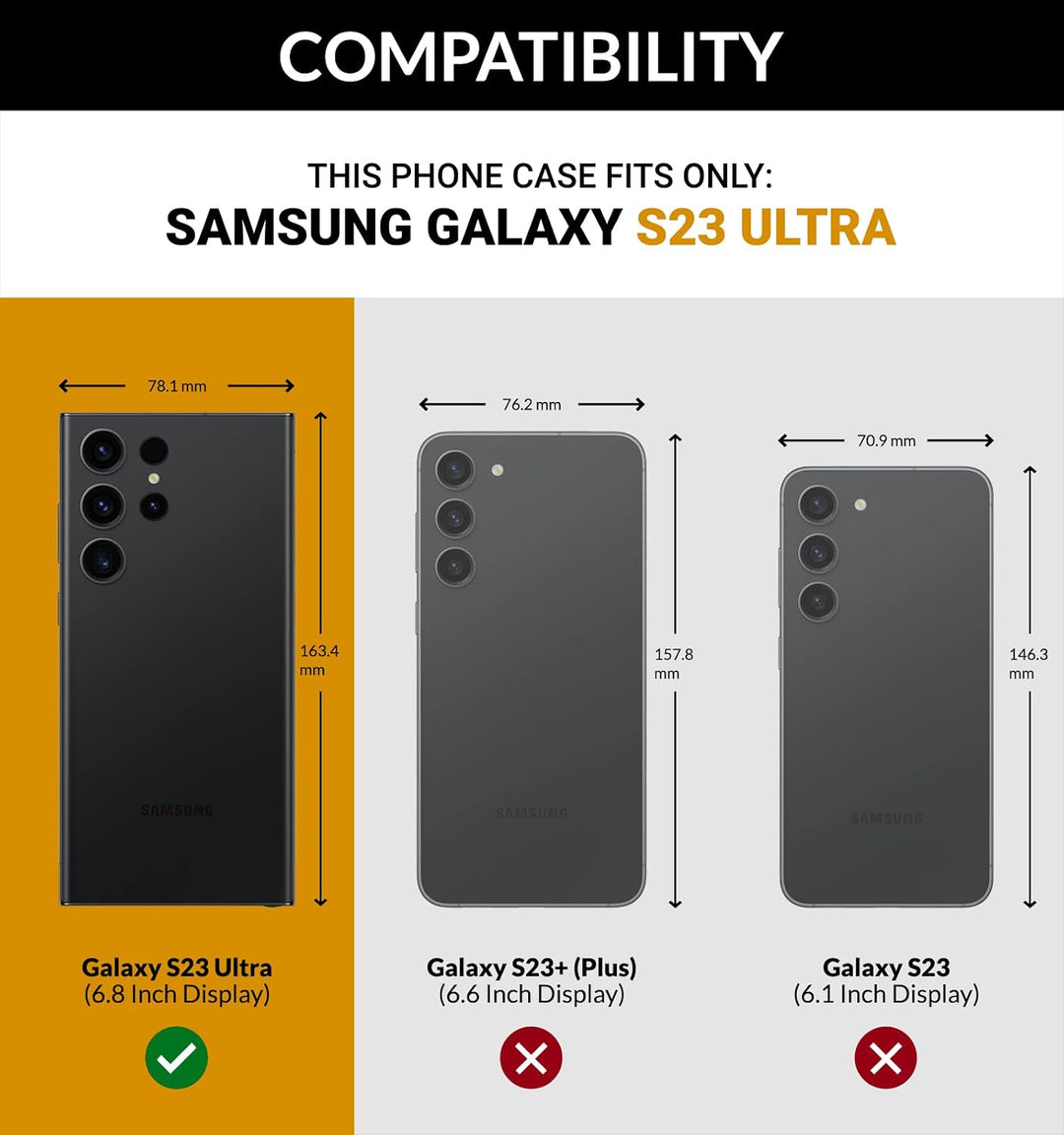 SURAZO Premium 100% Echtleder Gürteltasche für Samsung Galaxy S23 Ultra Hülle Leder – Horizontale Ho