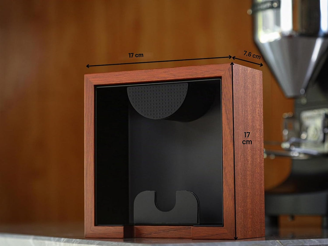 Rosewood Espresso Knock Box - Kaffeepuckeimer mit stossdämpfender Stange & rutschfestem Boden | Prem