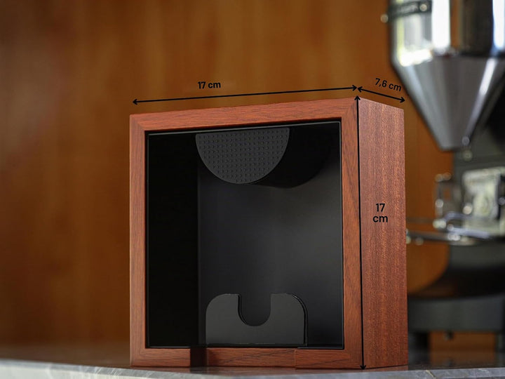 Rosewood Espresso Knock Box - Kaffeepuckeimer mit stossdämpfender Stange & rutschfestem Boden | Prem