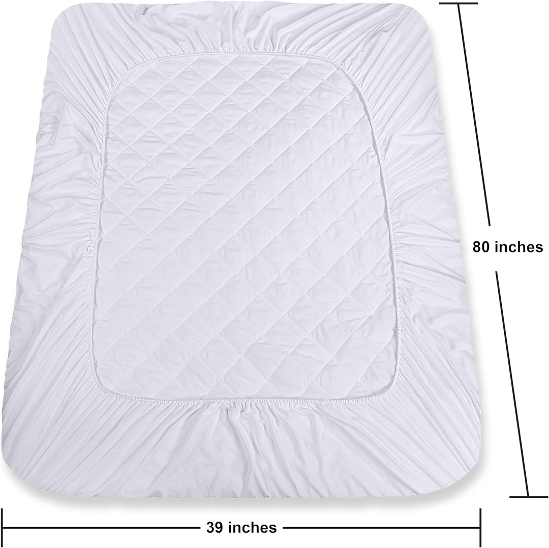 Utopia Bedding Gesteppte Matratzenauflage (grosses Einzelbett), Matratzenbezug dehnbar bis 40,6 cm H