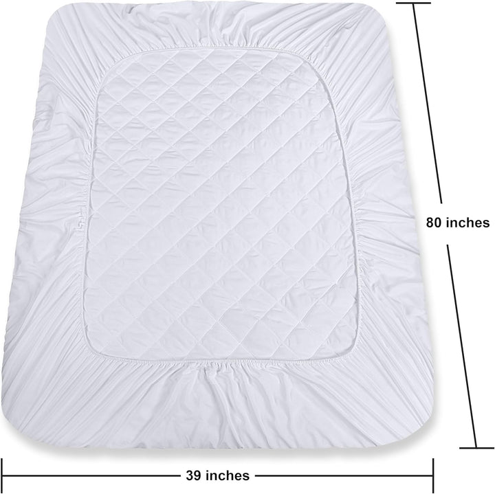 Utopia Bedding Gesteppte Matratzenauflage (grosses Einzelbett), Matratzenbezug dehnbar bis 40,6 cm H