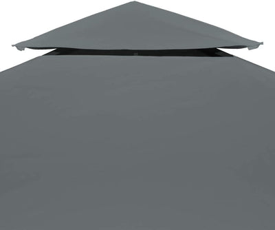 yorten 2-Stufiges Pavillondach Ersatzdach PVC-Beschichtung Wasserdicht Anthrazit 310 g/m² 4 x 3 m fü