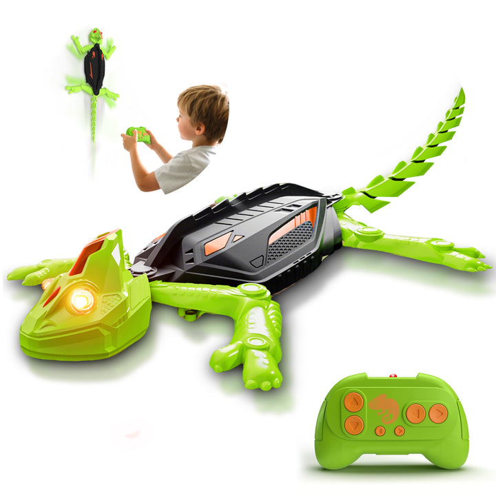 Wall Crawler Chamäleon Spielzeug, Wiederaufladbar Ferngesteuert Gecko, Eidechse Roboter mit leuchten