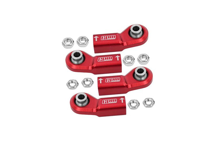 GPM Front Steering Tie Rod Aluminium Ball Ends for Axial 1/6 SCX6 Jeep JLU Wrangler AXI05000-4Pc Set