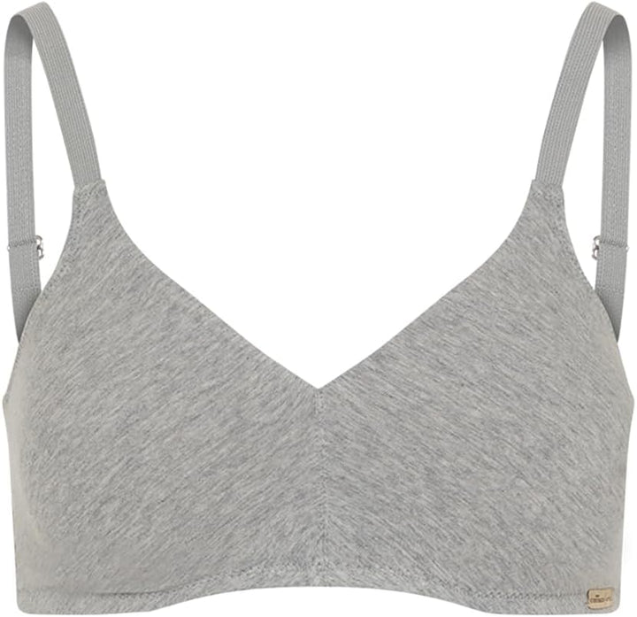 Comazo Earth Damen Soft BH ohne Bügel 1732764, 70A Grau-melange