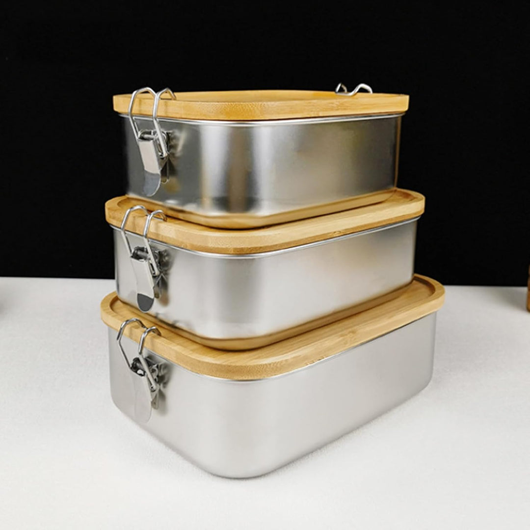 Jauhmui Bento Lunchbox für Erwachsene Kinder Edelstahl Brotdose(1500ML,2 Fächern) 2 Fächern 1500ML,