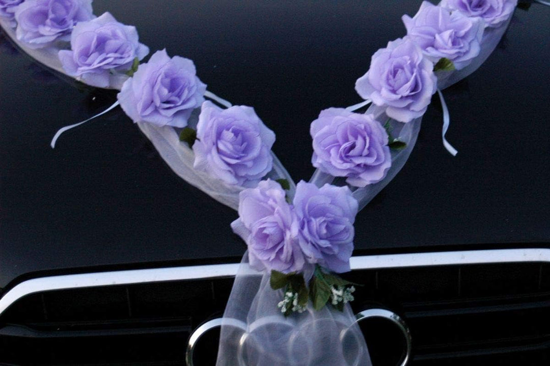 Rosen Girlande Braut Paar Rose Deko Dekoration Autoschmuck Hochzeit Car Auto Wedding ®Auto-schmuck D