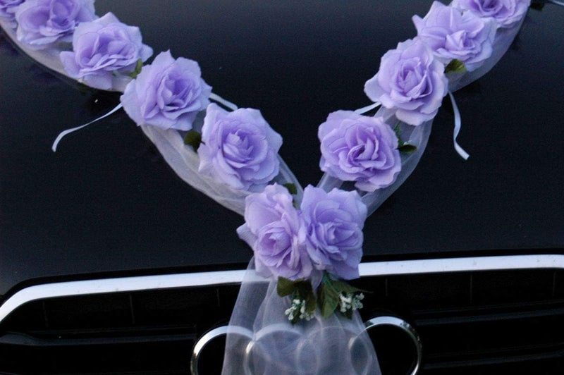 Rosen Girlande Braut Paar Rose Deko Dekoration Autoschmuck Hochzeit Car Auto Wedding ®Auto-schmuck D