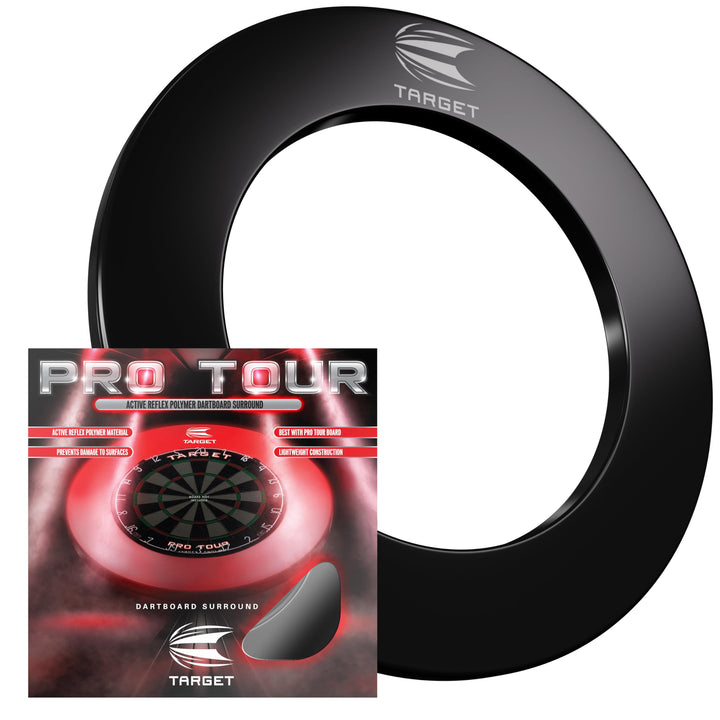 Target Darts Pro Tour bedruckter Wandschutz Schwarz, Schwarz