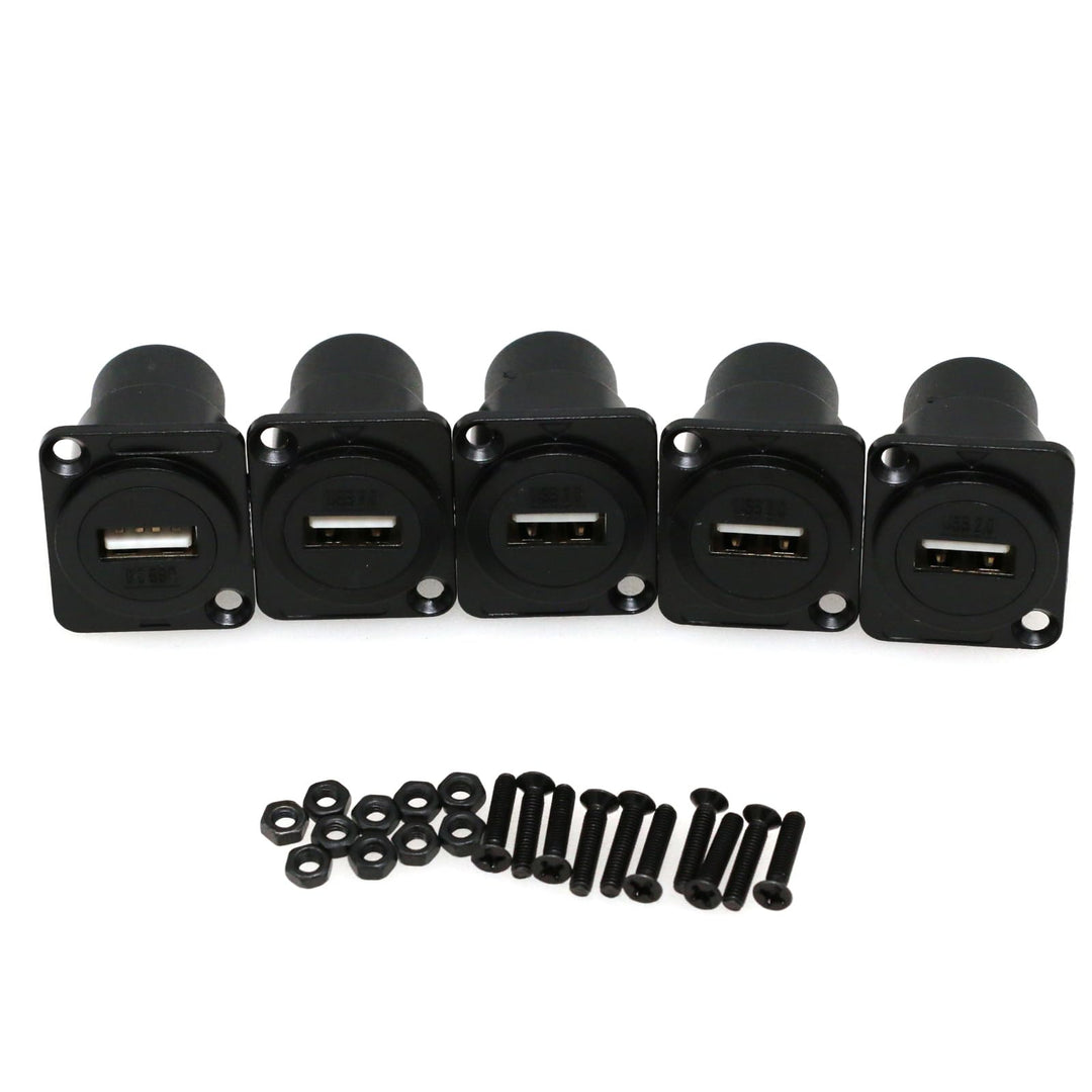 USB 2.0 Typ D Metallstecker Buchse zu Buchse Modulstecker USB Stecker Buchse Panel Montage USB 2.0 f