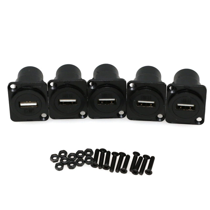 USB 2.0 Typ D Metallstecker Buchse zu Buchse Modulstecker USB Stecker Buchse Panel Montage USB 2.0 f