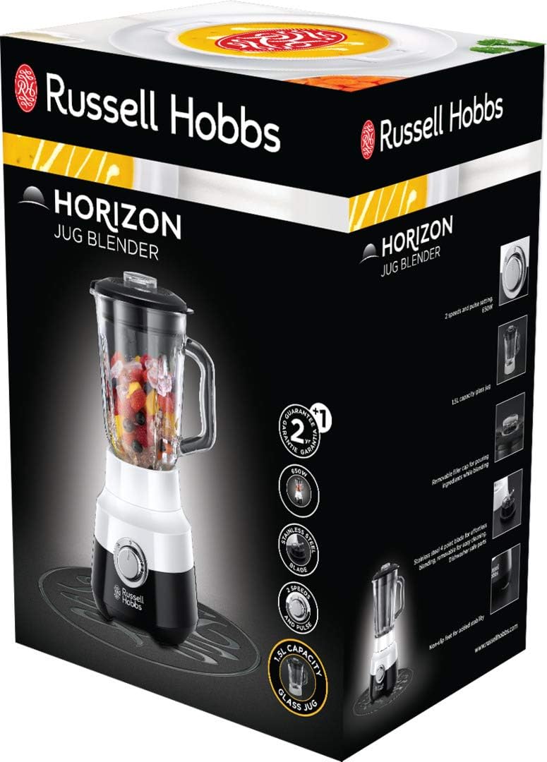 Russell Hobbs Glas-Standmixer Horizon, 22.000 U/min, 0.9 PS-Motor, Impuls-/Ice-Crush-Funktion, 1.5l