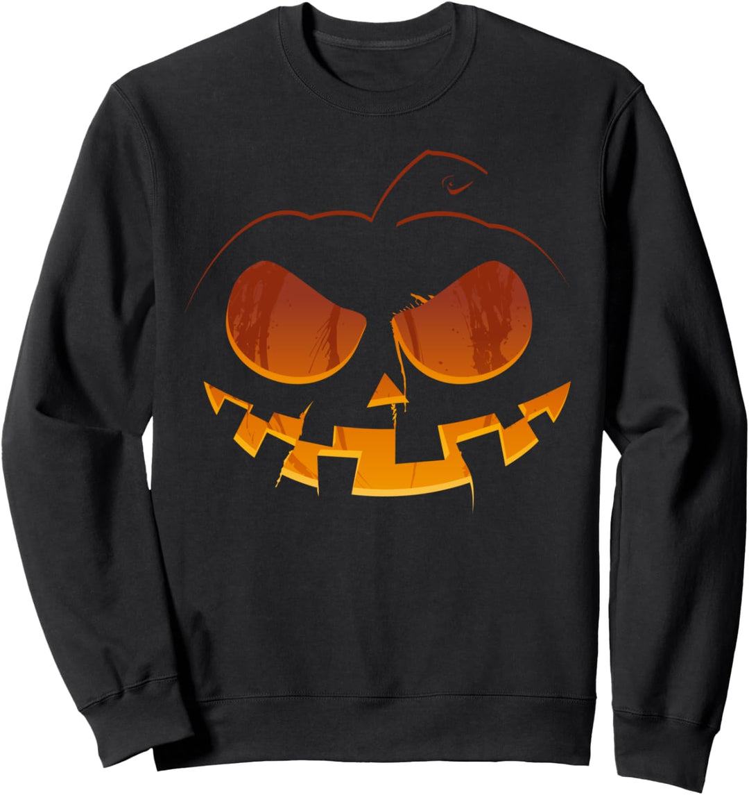Halloween Kürbis Gesicht Lustiges böse gruselig XD Kostüm Sweatshirt