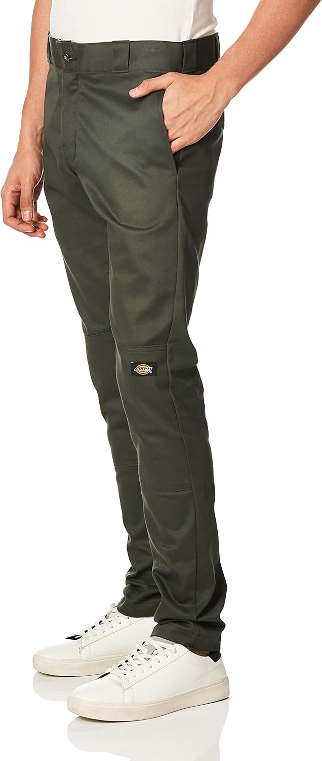 Dickies Herren Skinny Straight Double Knee Arbeitshose 28W / 30L Olivgrün, 28W / 30L Olivgrün