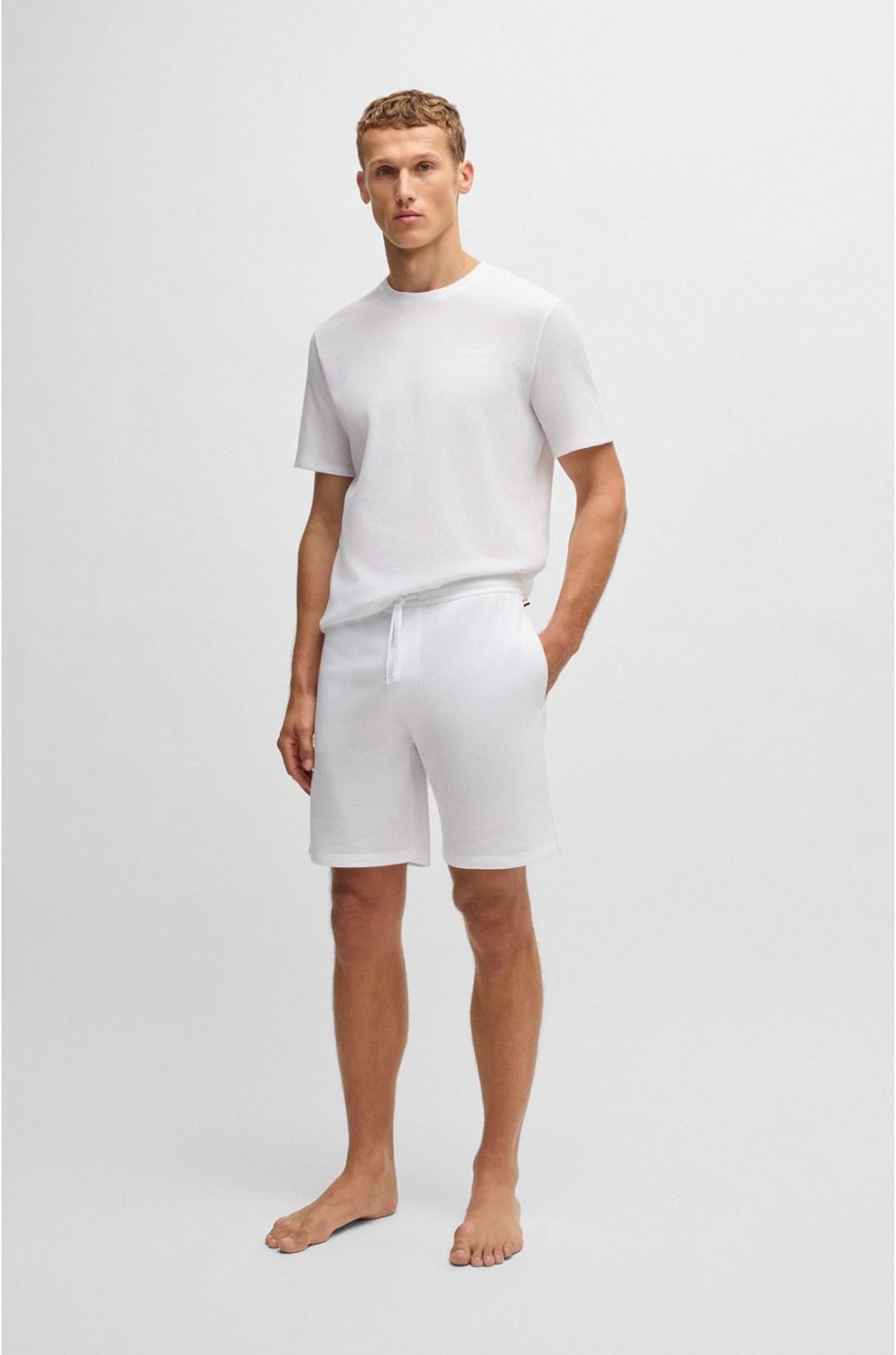BOSS Herren Pyjama_T_Shirt S 100white, S 100white